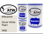 Preview: Mitsubishi, Dover White Pearl, W69: 500ml Lackdose + 500ml Klarlack + 250ml Härter - Set, von ATW Autoteile West.
